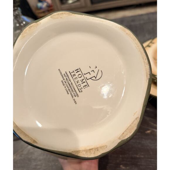 Home Trends Fruit Harvest 5 Pc Set Plates & Cookie Jar Hand Painted Stoneware - Picture 7 of 16